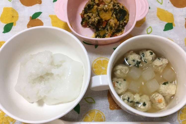 10ヶ月 ごはん 鶏団子スープ 納豆和え レシピ 作り方 By めろんそーだ クックパッド 簡単おいしいみんなのレシピが375万品