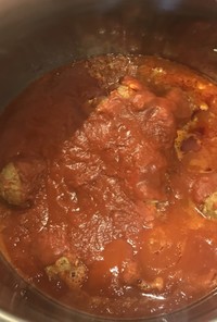 お肉のトマトソース煮込みシチリア風
