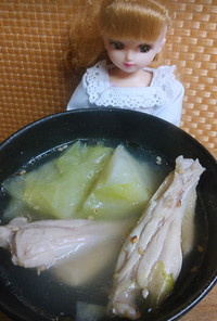 リカちゃん♡手羽中キャベツ白湯スープ鍋