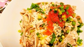 簡単☆サーモンといくらのクリームパスタ♫