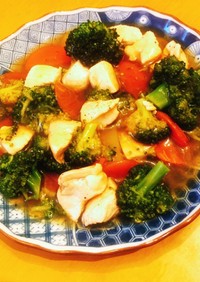 【ダイエット】鶏肉とブロッコリーの中華煮
