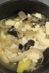 牛蒡と豆腐のすっぽんスープ粥