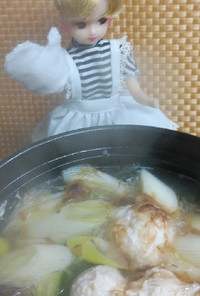 リカちゃん♡肉団子ときゅうりの塩スープ
