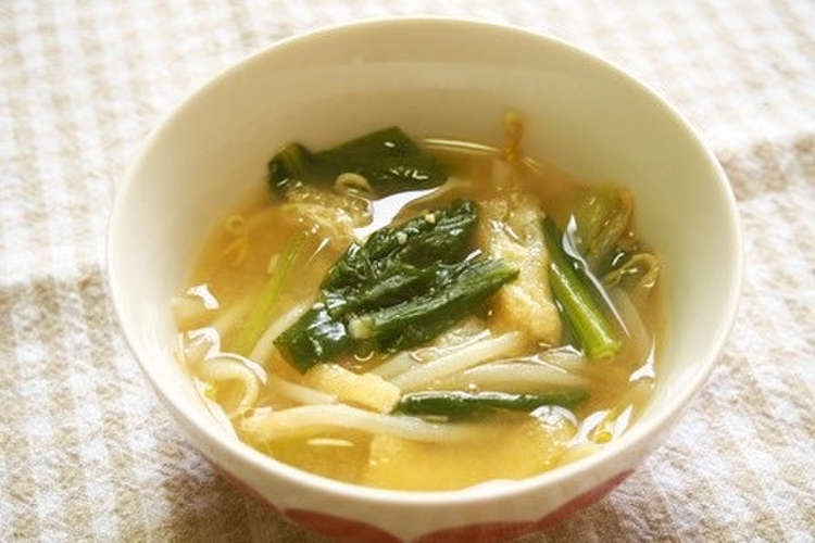 もやしと小松菜の味噌汁 レシピ 作り方 By 京たまご クックパッド