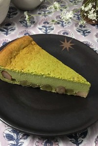 ＊お豆たっぷり豆乳抹茶チーズケーキ＊