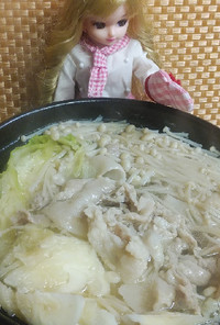 リカちゃん♡キャベツと豚バラの和スープ