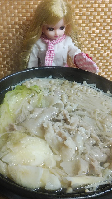 リカちゃん♡キャベツと豚バラの和スープの画像