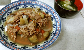 ✨牛肉の野菜スープ&ネギとワカメの味噌汁