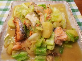 簡単美味・鮭のちゃんちゃん焼き