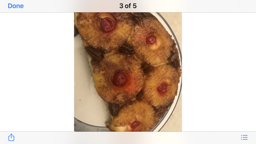 パイナップルアップサイドダウンケーキ２の画像