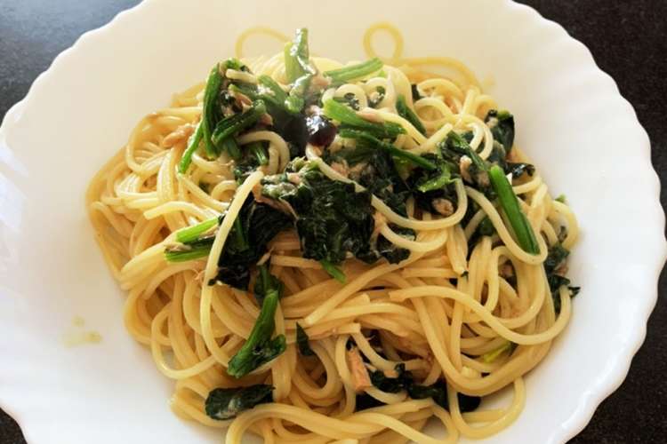 ツナとほうれん草の和風パスタ レシピ 作り方 By 呑んだくれなつ クックパッド