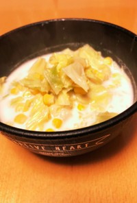 温まる〜キャベツのミルク生姜スープ