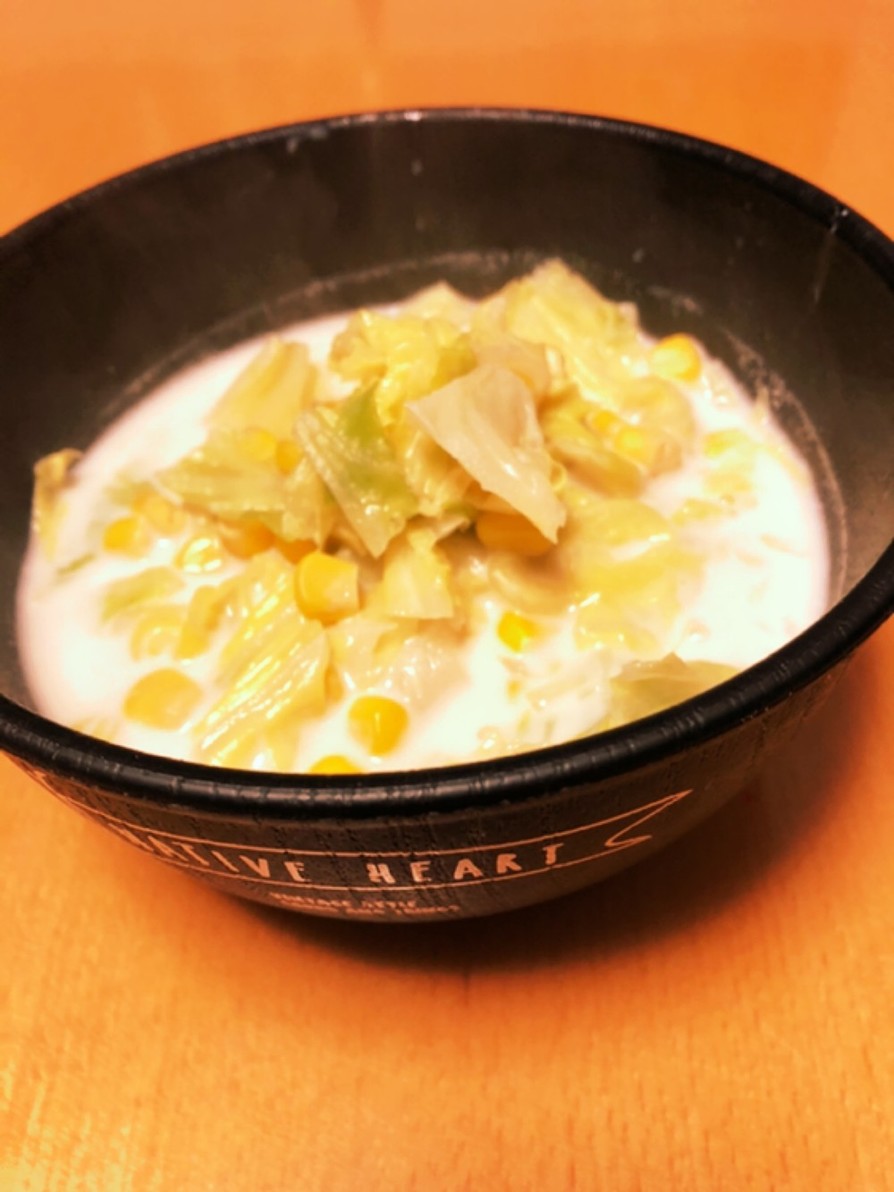 温まる〜キャベツのミルク生姜スープの画像