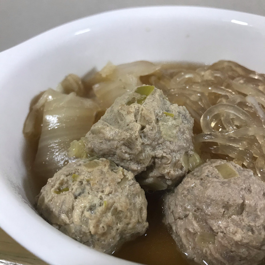 ぽかぽか〜♫肉団子と白菜の春雨スープの画像