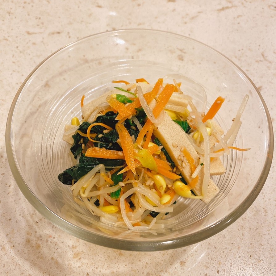簡単常備菜☆高野豆腐と野菜のナムルの画像