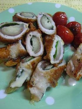 みょうがとチーズの肉巻き
