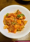 鶏肉と野菜のカットトマト炒め
