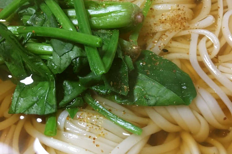 ほうれん草うどん レシピ 作り方 By Teru0358 クックパッド 簡単おいしいみんなのレシピが355万品