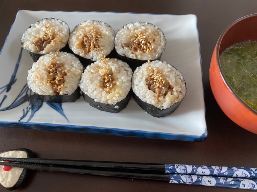 簡単絶品★焼き肉マヨネーズの太巻き寿司の画像