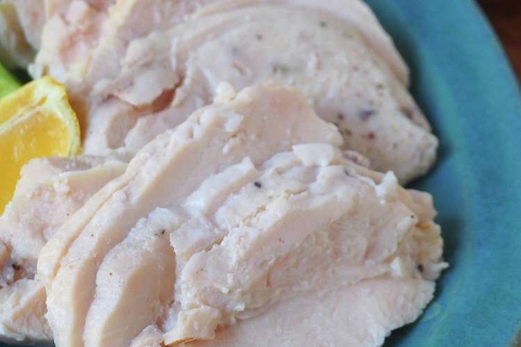 ５分で簡単 胸肉柔らかサラダチキン レシピ 作り方 By Emyo クックパッド 簡単おいしいみんなのレシピが376万品