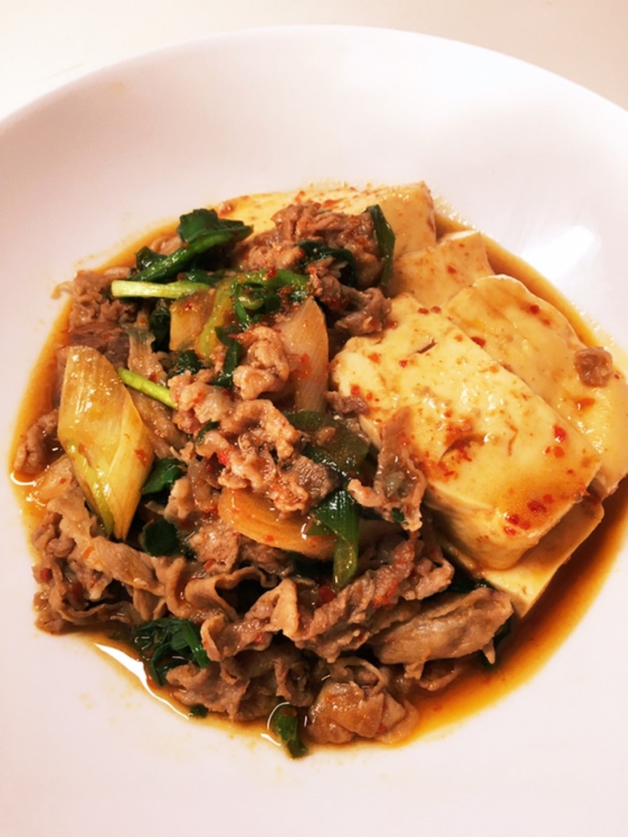 鍋ひとつで簡単&旨辛！韓国風肉豆腐の画像