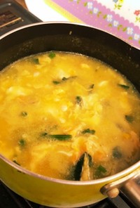 コーンスープの粉で作る中華風コーンスープ