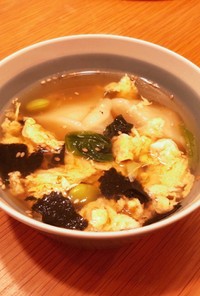 冷凍水餃子で時短簡単中華スープ