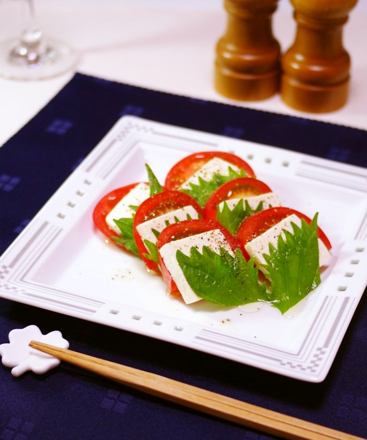 ベジ♪豆腐とトマトのカプレーゼの画像