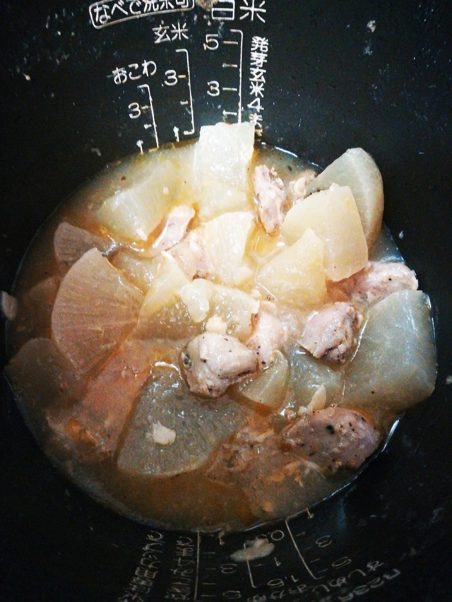炊飯器で☆大根と鶏モモの洋風スープの画像