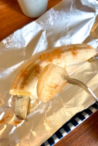 炙りバナナのシナモンかけ☆トースター3分