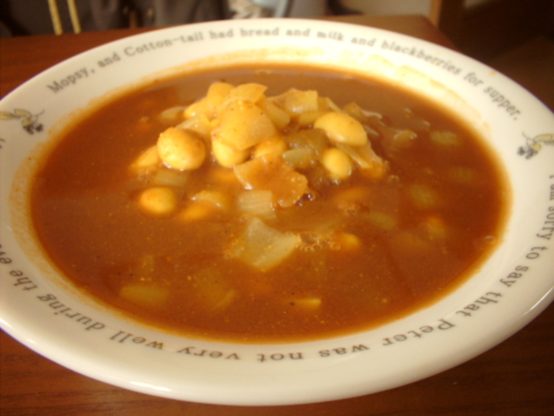 大豆のトマトカレースープの画像