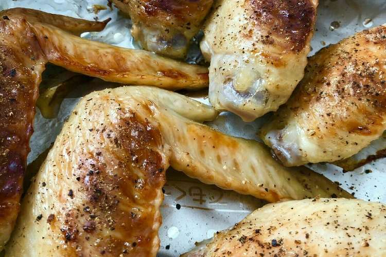 魚焼きグリルで 手羽先の黒こしょう焼き レシピ 作り方 By 千代寿 クックパッド