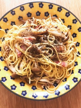 ★簡単★ベーコンとキノコのパスタ