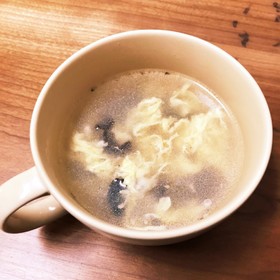 卵と木耳の中華スープ!