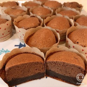 簡単大量!生チョコが入ったカップケーキ!