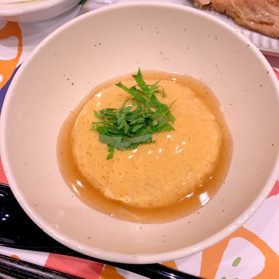 豆腐と卵のレンジ蒸しの画像