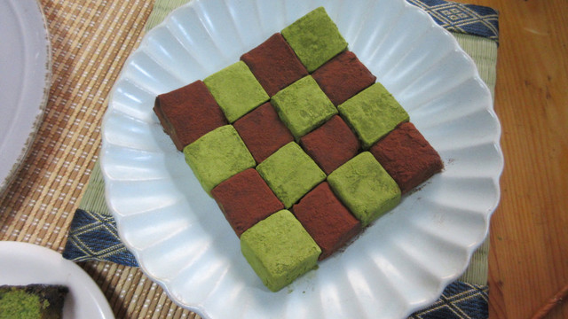 抹茶とチョコの市松生チョコ レシピ 作り方 By Minly3 クックパッド 抹茶とチョコの市松生チョコ レシピ 作り方 By Minly3 クックパッド