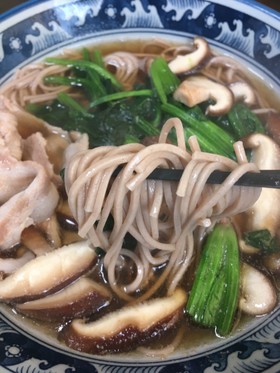 簡単 豚きのこそば