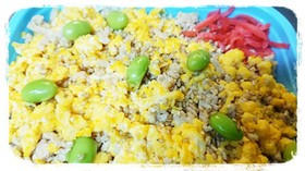 男子弁当☆鶏そぼろ卵弁当