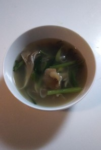 舞茸と春菊のスープ
