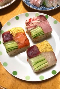 すしケーキ(簡単押し寿司)