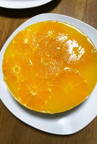 オレンジムース&ゼリーケーキ