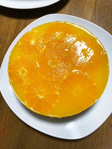 オレンジムース&ゼリーケーキの写真