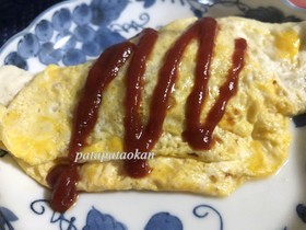 簡単♪豆腐とモヤシのオムレツ