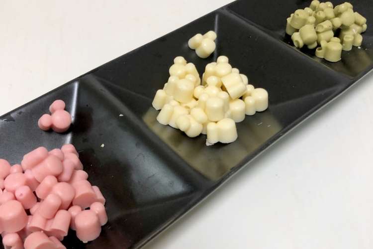 ミッキーミニチョコ ダイソーシリコン型 レシピ 作り方 By ママヨリ クックパッド