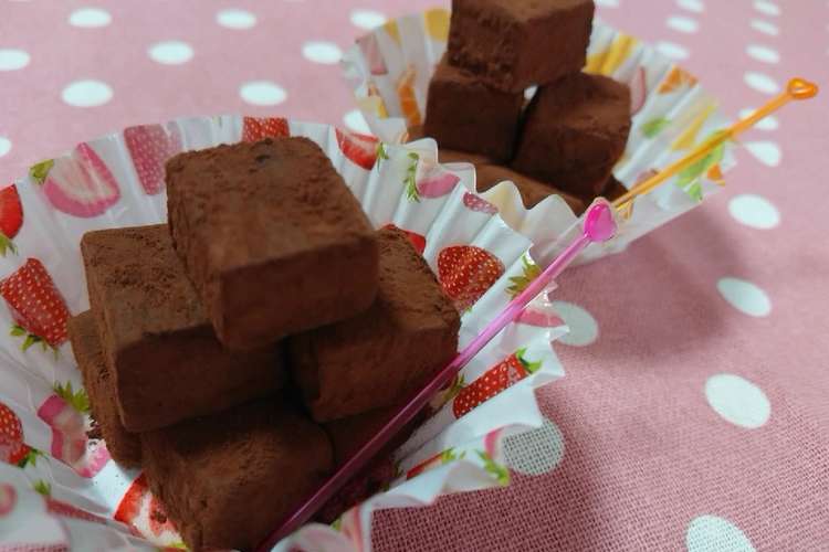 牛乳でとろける生チョコ レシピ 作り方 By シモッツァ クックパッド 簡単おいしいみんなのレシピが357万品