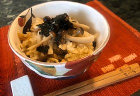 生姜ときのこの炊き込みご飯