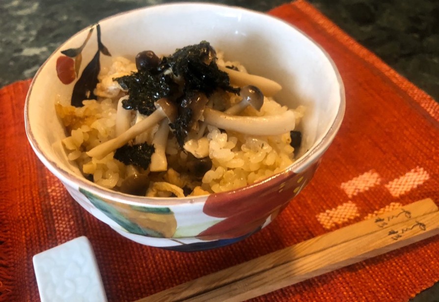 生姜ときのこの炊き込みご飯の画像