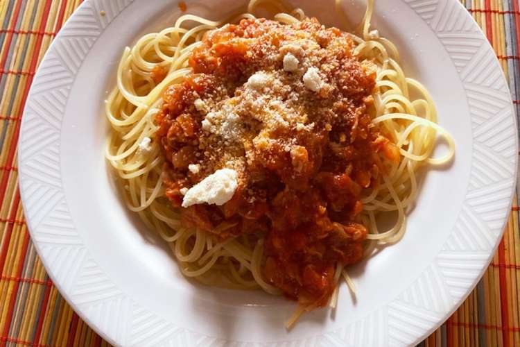 手作りトマトソースパスタ レシピ 作り方 By りんごれもん クックパッド 簡単おいしいみんなのレシピが357万品