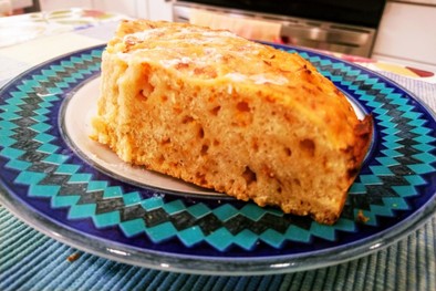 チーズ入り蜂蜜ヨーグルトケーキの写真